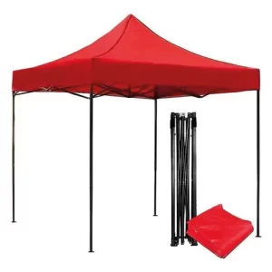 TOLDO PLEGABLE 3X3 CON ESTRUCTURA ROJO