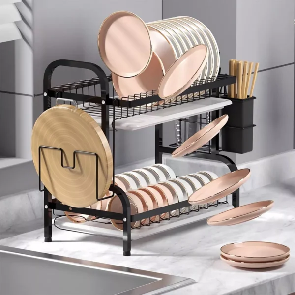 ESCURRIDOR DOS NIVELES DE ACERO KITCHEN RACK