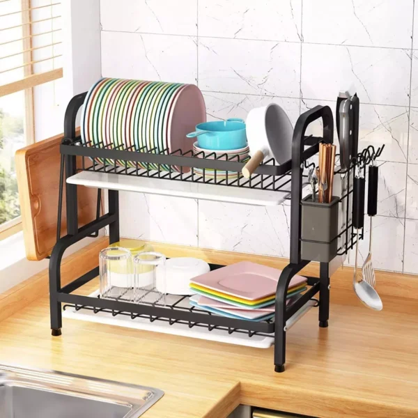 ESCURRIDOR DOS NIVELES DE ACERO KITCHEN RACK - Imagen 2