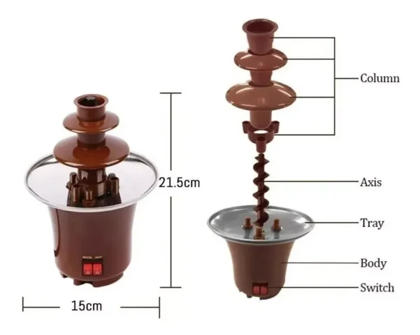 Fuente 3 pisos Electrica de Chocolate - Imagen 5