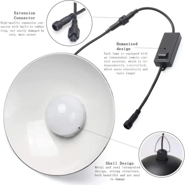 LAMPARA LED CON PANEL SOLAR - Imagen 2