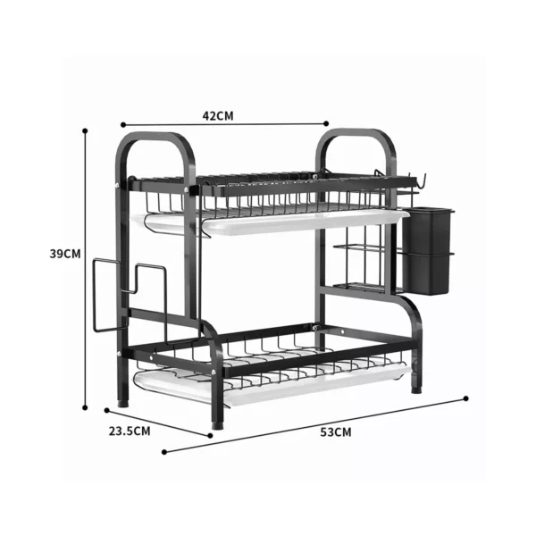 ESCURRIDOR DOS NIVELES DE ACERO KITCHEN RACK - Imagen 3