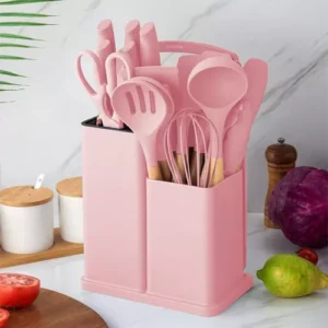 SET DE UTENSILIOS DE COCINA ROSA