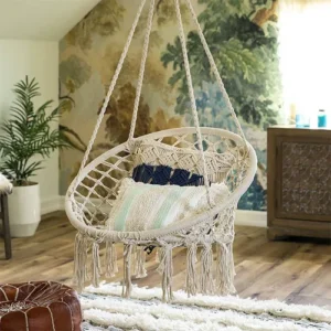 SILLA HAMACA COLGANTE BLANCA