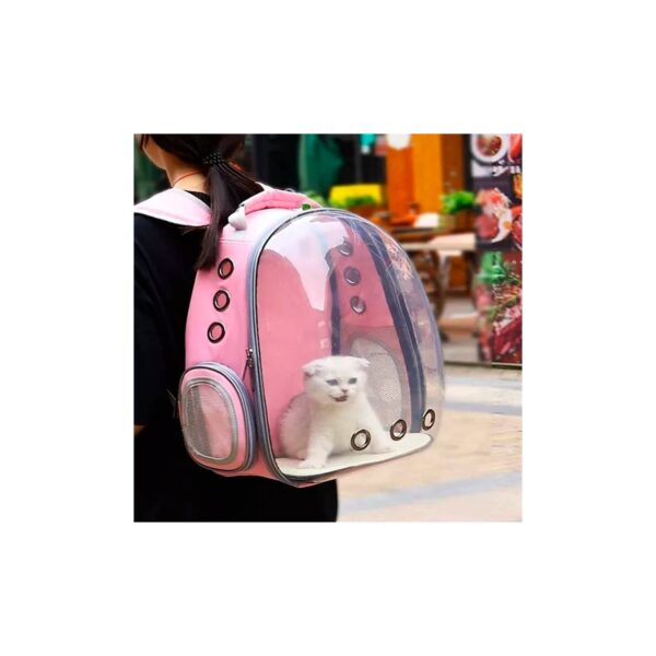 MOCHILA DE MASCOTA MODELO A COLOR ROSADO - Imagen 2