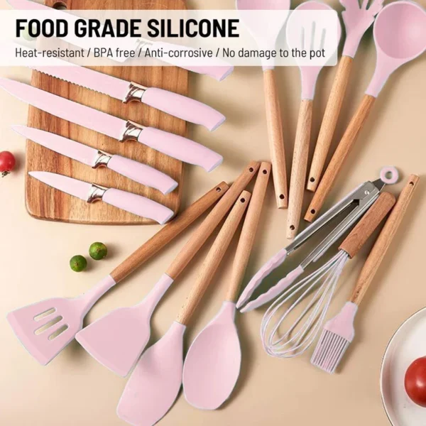 SET DE UTENSILIOS DE COCINA ROSA - Imagen 2