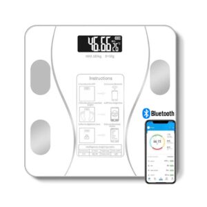 BALANZA DIGITAL CON BLUETOOTH BLANCA