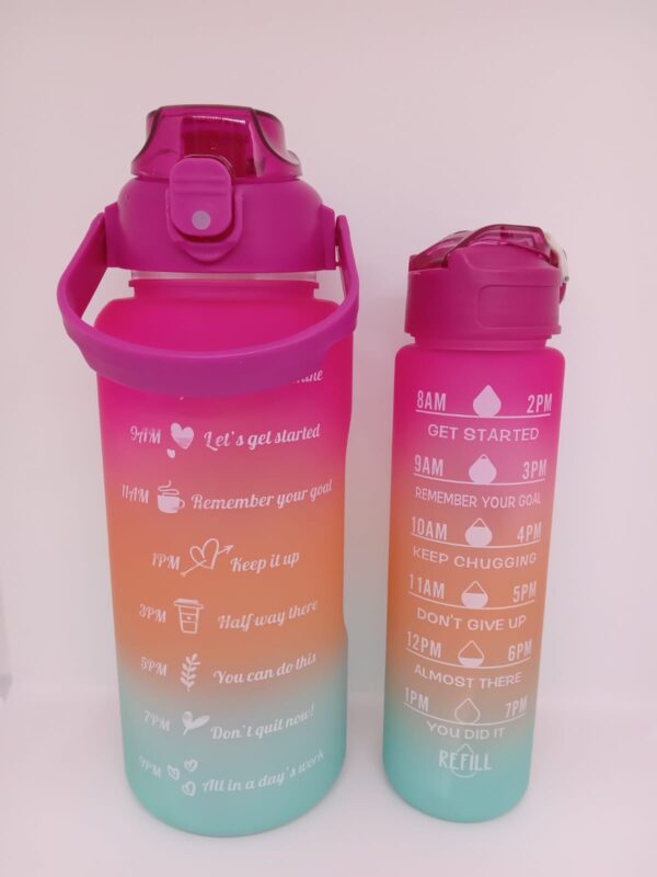 PACK DE BOTELLA MOTIVACIONAL DE 2 LITROS MAS UNA 900ML - Imagen 2