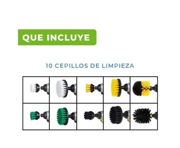 SET DE 10 CEPILLOS PARA TALADRO PARA PULIR MODELO 3129 - Imagen 3