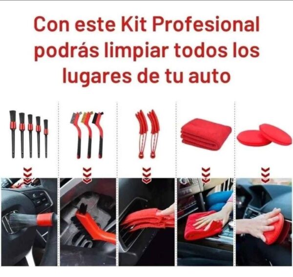 KIT DE LIMPIEZA PARA AUTO DE 16 PIEZAS MODELO 3128 - Imagen 3