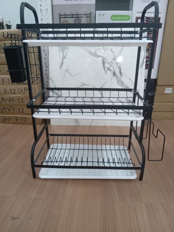 ESCURRIDOR TRES NIVELES DE ACERO KITCHEN RACK - Imagen 4