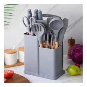 SET DE UTENSILIOS DE COCINA GRIS