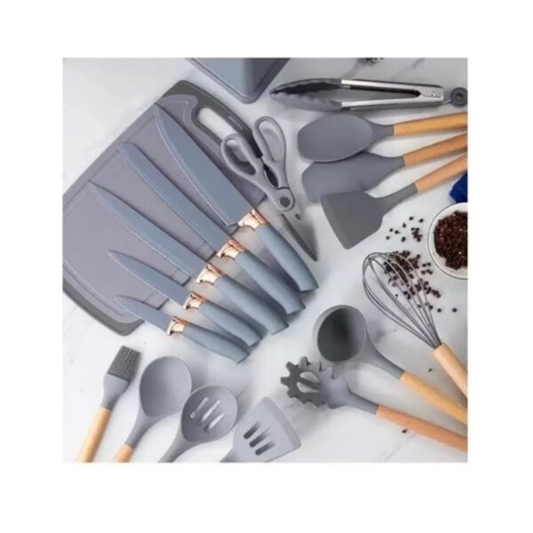 SET DE UTENSILIOS DE COCINA GRIS - Imagen 3