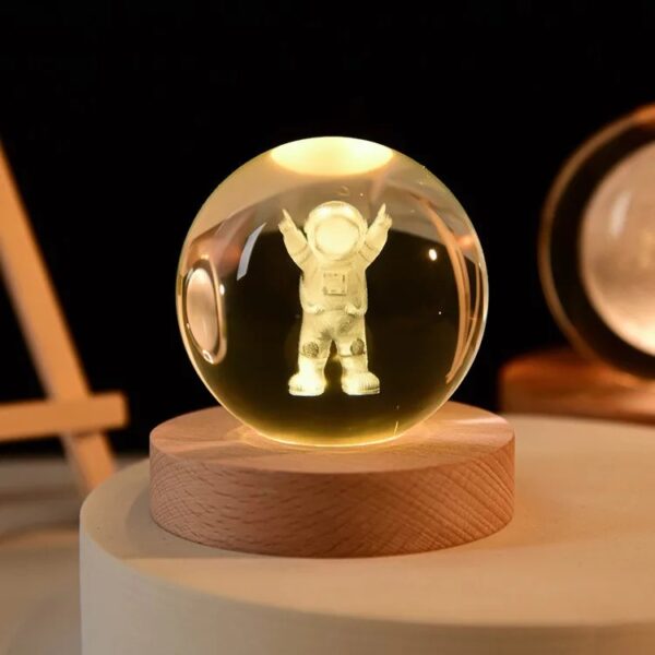 LAMPARA DE CRISTALO  ASTRONAUTA GRANDE