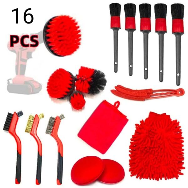 KIT DE LIMPIEZA PARA AUTO DE 16 PIEZAS MODELO 3128