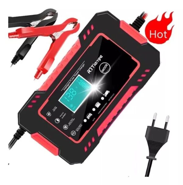 CARGADOR  DE BATERIA  De Autos 220v  A 12v  PORTATIL - Imagen 2