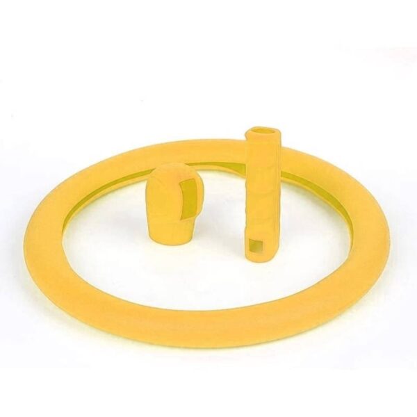 SET DE FORRO DE SILICONA PARA VOLANTE PALANCA Y FRENO AMARILLO