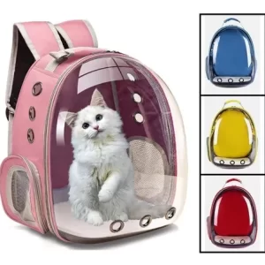 MOCHILA DE MASCOTA MODELO A COLOR ROSADO