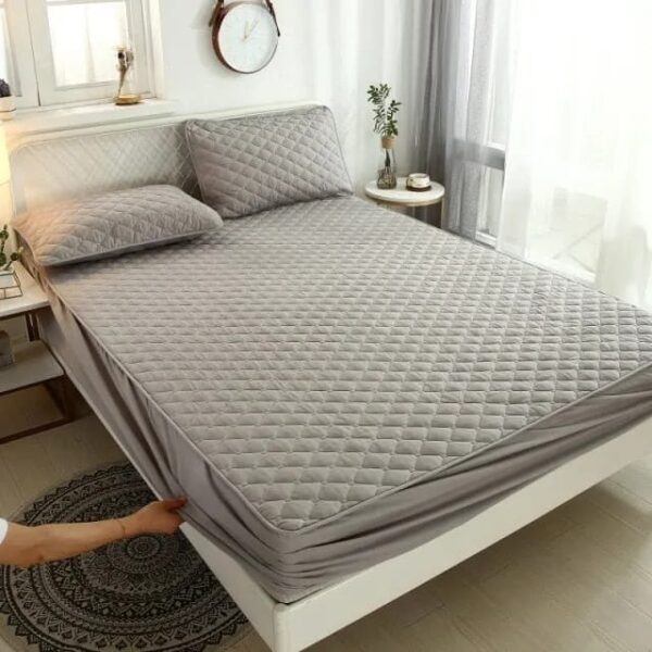 CUBRE COLCHON IMPERMEABLE PREMIUM 2 PLAZAS GRIS