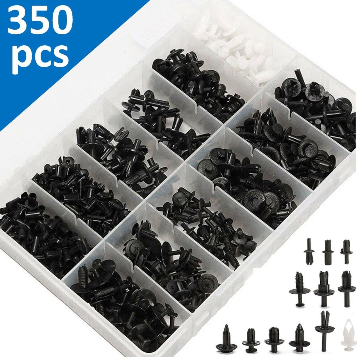 CAJA DE 350 CLIPS Broche Remache Retención