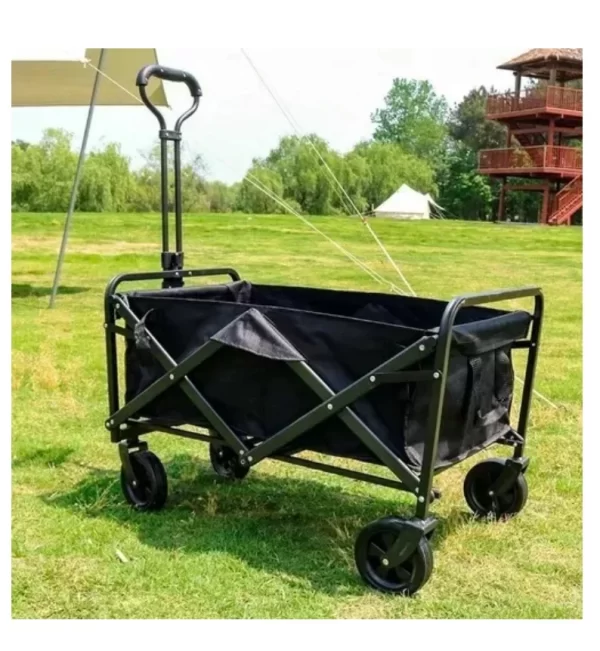 CARRITO MULTIFUNCIONAL  NEGRO PEQUEÑO PLEGABLE 4 RUEDAS NEGRO