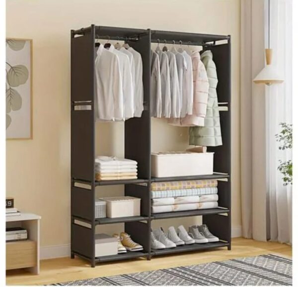 Closet Organizador Armable De Tela 2 Cuerpo NEGRO
