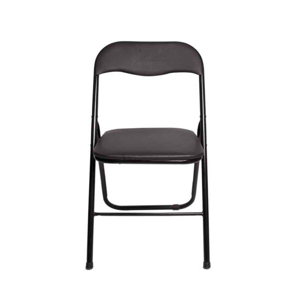 Silla Plegable Negra Acolchada - Imagen 2