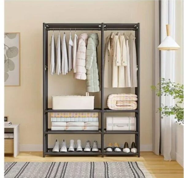 Closet Organizador Armable De Tela 2 Cuerpo NEGRO - Imagen 2