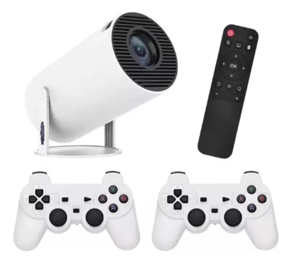 Proyector De Video + 2 Controles Y Video Juegos 4k Hd Retro