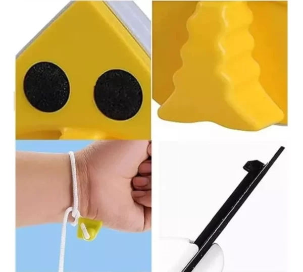 Limpia Vidrio Magnético Para Ventanas Y Puertas Triangular - Imagen 2