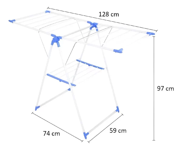 Tendedero de Ropa Plegable Horizontal Armable - Imagen 2