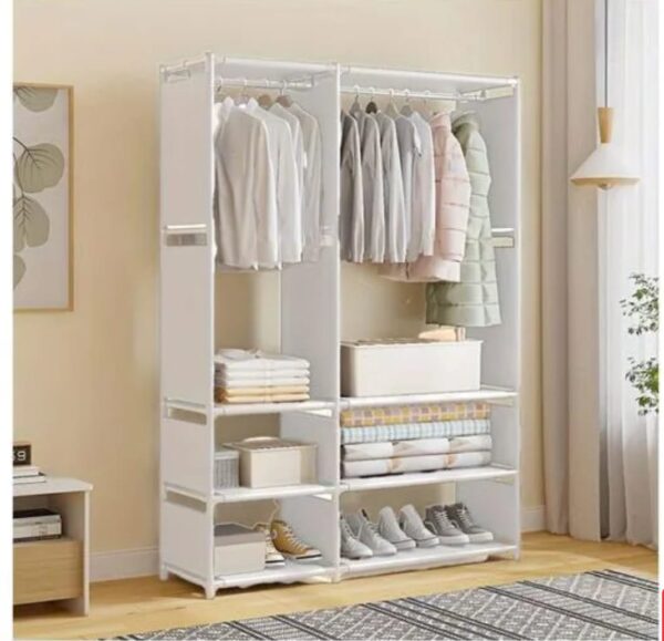 Closet Organizador Armable De Tela 2 Cuerpo BLANCO