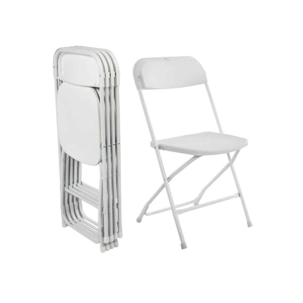 Silla Plegable Blanca Acolchada