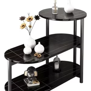 Mesa De Centro Decorativa De 3 Niveles NEGRO