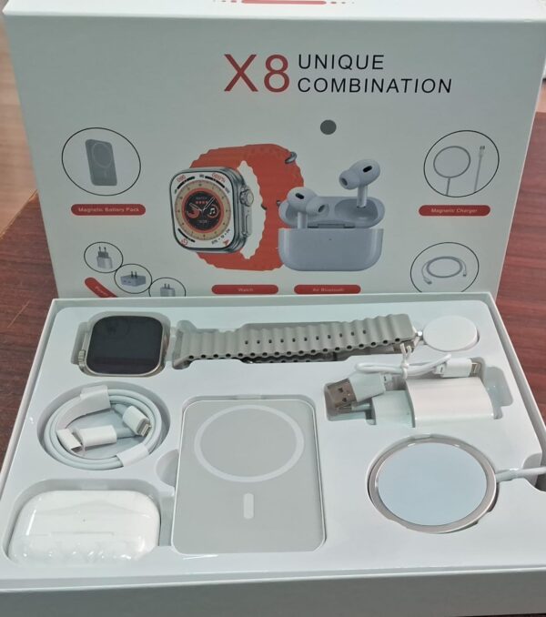 RELOJ SMART WATCH CON AUDIFONOS X8 GRIS