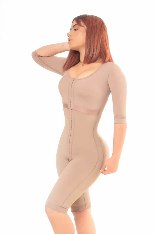 FAJA ENTERIZA CON MANGAS Y BRASIER CAFE TALLA M