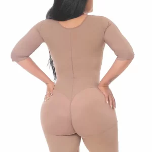 FAJA ENTERIZA CON MANGAS Y BRASIER CAFE TALLA XXL