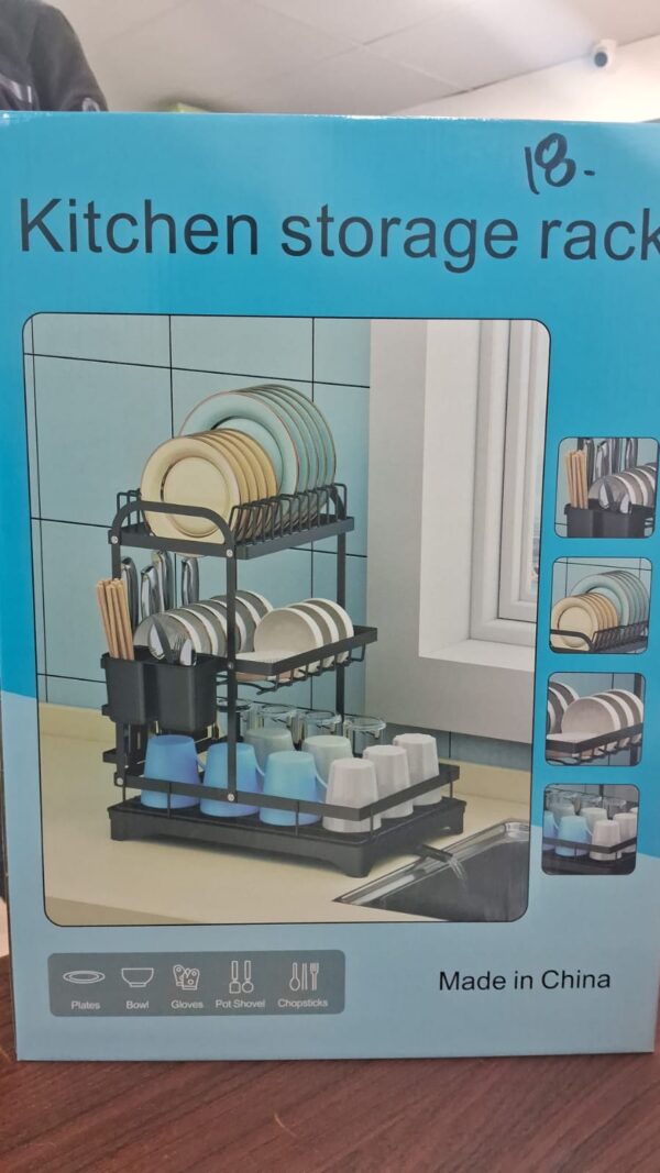 ESCURRRIDOR KITCHEN STORAGE RACK NEGRO